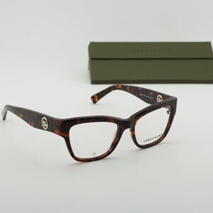 Longchamp LO2743 242 Cat Eye Eyeglasses 52mm - Dark Havana